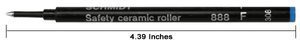 Schmidt 888 Safety Ceramic Rollerball Refills - Black - 12 Pack