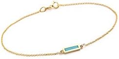 Women's 18k Gold Inlay Short Bar Bracelet