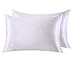 Sunflower Silk Pillow Case for Hair & Facial Skin to Prevent Wrinkles Hidden Zipper Standard/Queen Size White 1 Piece