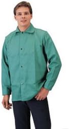 Radnor X-Large Green Cotton Flame Resistant Jacket with Snap Front Closure