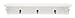 Kiera Grace Finley Floating Modern Wall Mounted Hanging Shelf with 3 Metal Hooks for Home, Office, 1Pack, 24