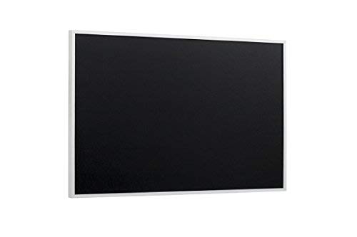 Bi-Office Chalkboard, Black Non Magnetic Surface, White Lined MDF Frame, 58.5 x 38.5 cm