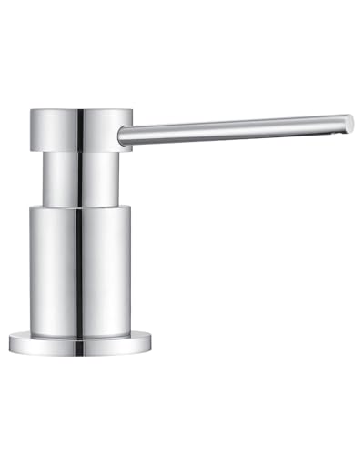 Sofetiy Undercounter Kitchen Soap Dispenser, Durable Kitchen Soap Dispenser with Stainless Steel Nuts 304 (without Plastic), 300 ml Bottle and 1.25 m Extension Silicone Tube, Chrome
