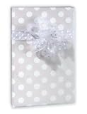 Pearl White Polka Dot Wedding Gift Wrap Paper - 16 Foot Roll Wedding Anniversary
