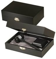 10-1/2" Metro Gavel, Box, Sound Block & Silver Flexibrass Band