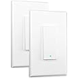 Meross 3 Way Smart Switch Compatible with Alexa and Google Home, 2.4GHz Wi-Fi Smart Switch with Remote Control & Schedule, Needs Neutral Wire, ETL/FCC Certified, No Hub Required, 2 Pack