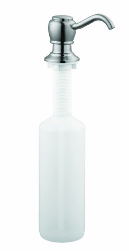 Design House522250 Soap Dispenser for Kitchen and Bath Faucets - Holds 17 Fluid Ounces, Satin Nickel