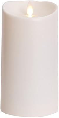 Amazon Com Luminara Outdoor Flameless Candle Plastic Finish Unscented Moving Flame Candle With Timer 7 Ivory Cream Home Improvement