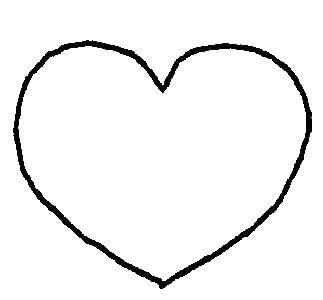 Art Stamps Heart Open Stamp, Black