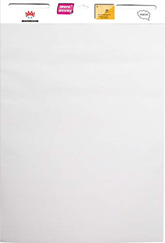 4A Super Sticky Easel Pad,White Sheets,Meeting Pad,Self-Stick Notes,23 x 31.5 Inches,Large Size,20 Sheets/Pad,1 Pad/Pack,More Sticky,4A Meeting-41-W - Thumbnail 2