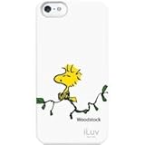 iLuv iCA7H385 Peanuts Graphic Case for iPhone 5 (Woodstock sitting on Branch) - 1 Pack - Retail Packaging - White