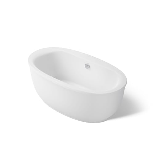 Kohler 6369-0 Sunstruck® 65-1/2" x 35-1/2" freestanding bath with fluted shroud…