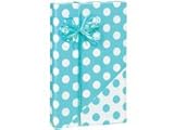 Turquoise & White REVERSIBLE Polka Dot Gift Wrap Wrapping Paper - 16ft Roll