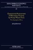 Image de Operational Assessment of Monetary Poverty by Proxy Means Tests: The Example of Peru (Development Economics and Policy)