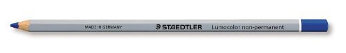 Blue Water-Soluble Staedtler Lumocolor Pencil. 12 Pieces. 108-3