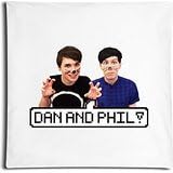 FunHomeDecor Throw Pillow Case Dan Howell And Phil Lester Pattern 18 X 18-Inches (One Cover)
