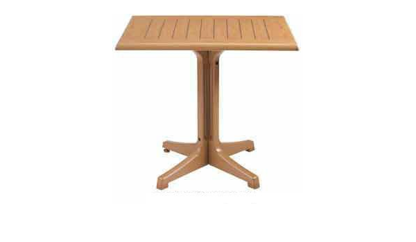 Amazon Com Grosfillex Inc 32 Square Outdoor Table Top Only No Umbrella Hole Teak Decor Lot Of 3 Garden Outdoor