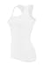Bozzolo RT1165Basic Ribbed Racerback Long Tank Top White Large