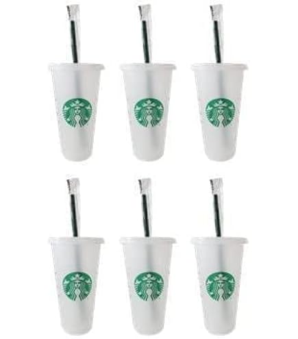 Amazon.com | Starbucks 15 Pack Bundle - Reusable Frosted 24 oz Cold Cup  with Lid and Green Straw w/Stopper: Tumblers & Water Glasses