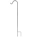 Home-X 48-Inch Adjustable Height In-Ground Shepherds Hook. Steel Hook for Hanging Planters, Bird Feeders, Mason Jars, Solar Lights & Lanterns, Insect Repellents & More primary