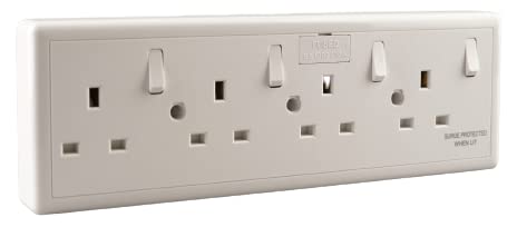 WK Electrical - 4 Gang Socket Converter Socket 1G/2G to 4-Gang 13A