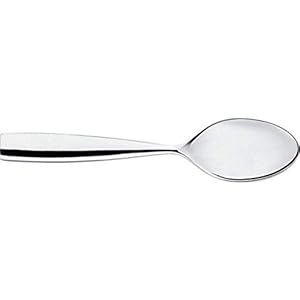 Alessi Dressed theelepel, roestvrij staal, zilver, 13 x 3,5 x 2,5 cm, 6 stuks