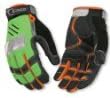 Kinco 2041HV KincoPro Hi-Visibiilty General Synthetic Leather Glove with Green Back, Work, Medium, Orange
