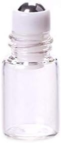 12 Pcs 2ml Mini Clear Glass Roll-on Bottles Empty Refillable Essential Oil Glass Roller Ball Bottle Perfume Lip Gloss Cosmetic Sample Vials Container with and Black Cap - Image 4