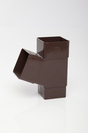 POLYPIPE RS229 BROWN 112.5 degree Branch for 65mm square downpipe system