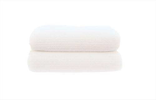 FINA Ultra Absorbent Microfiber Waffle Bath Towel Set - 2 of Extra Large Bath Towel Set in White Color (29" x 55")- Bath, Body, Spa, Swimming,Travel, Dorm, Small Backpacking