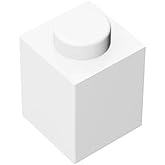 Classic Building Bricks 1x1, 100 Piece, Compatible with Lego Parts and Pieces 3005, Creative Play Set - 100% Compatible with Lego and All Major Brick Brands(Colour:White)