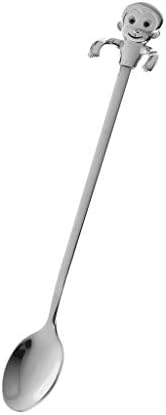 Cartoon Monkey Teaspoon Coffee Drink Mixing Spoon with Long Handle,VIVIANU Stainless Steel Cooking Dining Tools,Hanging Kitchen Gadget