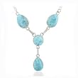 Larimar choker necklace streling silver