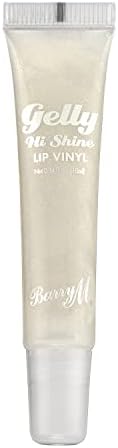 Barry M Gelly Hi Shine Lip Vinyl Gloss, Shade Modest - Clear with Shimmer | Glossy Finish