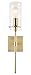 Linea di Liara Effimero One-Light Wall Vanity Corridor Sconce Lamp, Brushed Brass with Clear Glass Cylinder LL-WL31-GLD