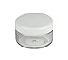 ericotry 24PCS 15 Gram 15ml 0.5oz Refillable White Plastic Screw Cap Lid with Clear Base Empty Plastic Sample Container Jars for Cosmetic Make Up Cream Lotion Eye Shadow Nails Powder Gems Jewelry