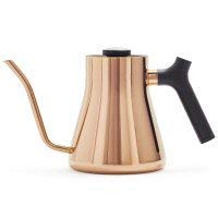 Fellow Stagg Stovetop Pour-Over Kettle For Coffee and Tea, 1.0L, Gooseneck Precision Pour Spout, Built-In Brew Range Thermometer, Counterbalanced Handle (Polished)