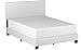 Monarch specialties , Bed, Leather-Look, White, Queen