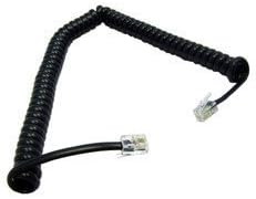 Dealsjungle Headset to Phone Cord (Voice), RJ22, 4P / 4C, Black, Coil, Reverse, 15 foot