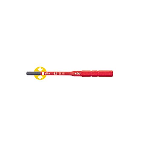 Wiha 2831-18 SW 6.0x75 Slim-Vario VDE Wechselbit, True Red, (37227)