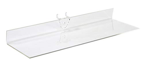 SSWBasics 12 x 4 inch Clear Acrylic Shelf - for Pegboard - Set of 2