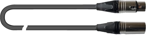 QUIK LOK - JUST/MF-20 SL Câble micro équilibré 20m XLR Mâle/Femelle Finition Argent