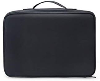 Multifunctional Professional Makeup Case Cosmetics Storage Kit Make Up Bag Adjustable Compartments Shoulder Strap,Black