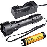 EVOLVA FUTURE TECHNOLOGY T20 IR 850nm IR Light Illuminator Infrared Led Flashlight 38mm Lens IR Torch for Long Rang Night Vision Scope Hunting (Battery and Charger Package)