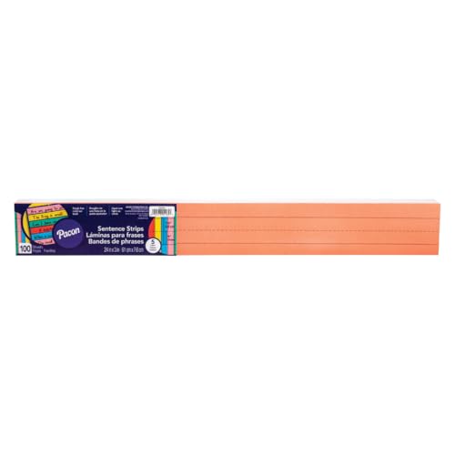 PACON - ASE Pacon Sentence Strips, 24 x 3 Inches, Assorted Colors, 100/Pack (PA…