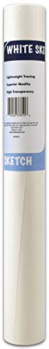 Helix Paper Sketch Roll, White, 18-Inch (37810)