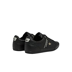 Lacoste Men's Chaymon Sneaker, Black/Black/Gold