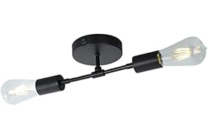 Maichis 12V RV Wall Sconce Lighting with 2 Bulbs (Included), Semi-Flush Mount RV Farmhouse Light with Switch, 12V Bathroom Vanity Light Fixture, 12Volts Interior Light for RV Motorhome Camper