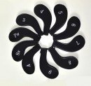 10L0L Neoprene Zippered Golf Club head Iron Covers - Set of 10