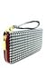 Houndstooth Print Zip Around Wristlet Wallet